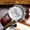 2021 New Mens Watches LIGE 9866 Top Brand Leather Chronograph Waterproof Sport Date Quartz Wrist Watch For Men Relogio Masculino